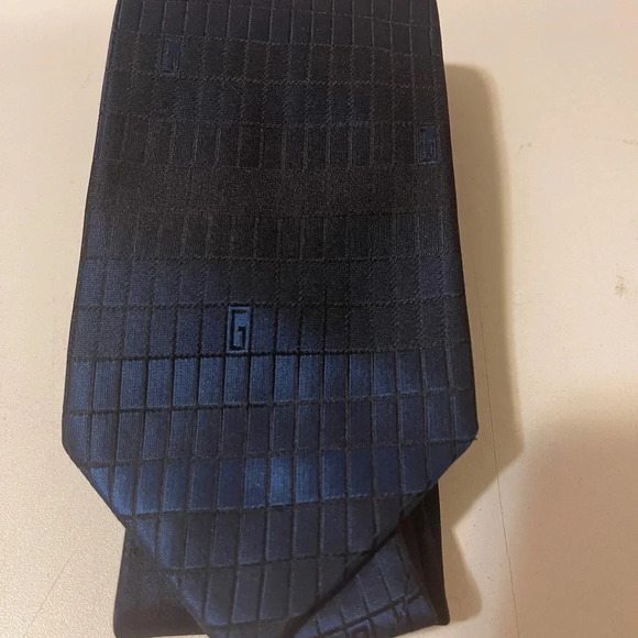 Gucci Gg Pattern Tie Made In Italy Silk Thick Black mens tie, long. - Picture 12 of 12